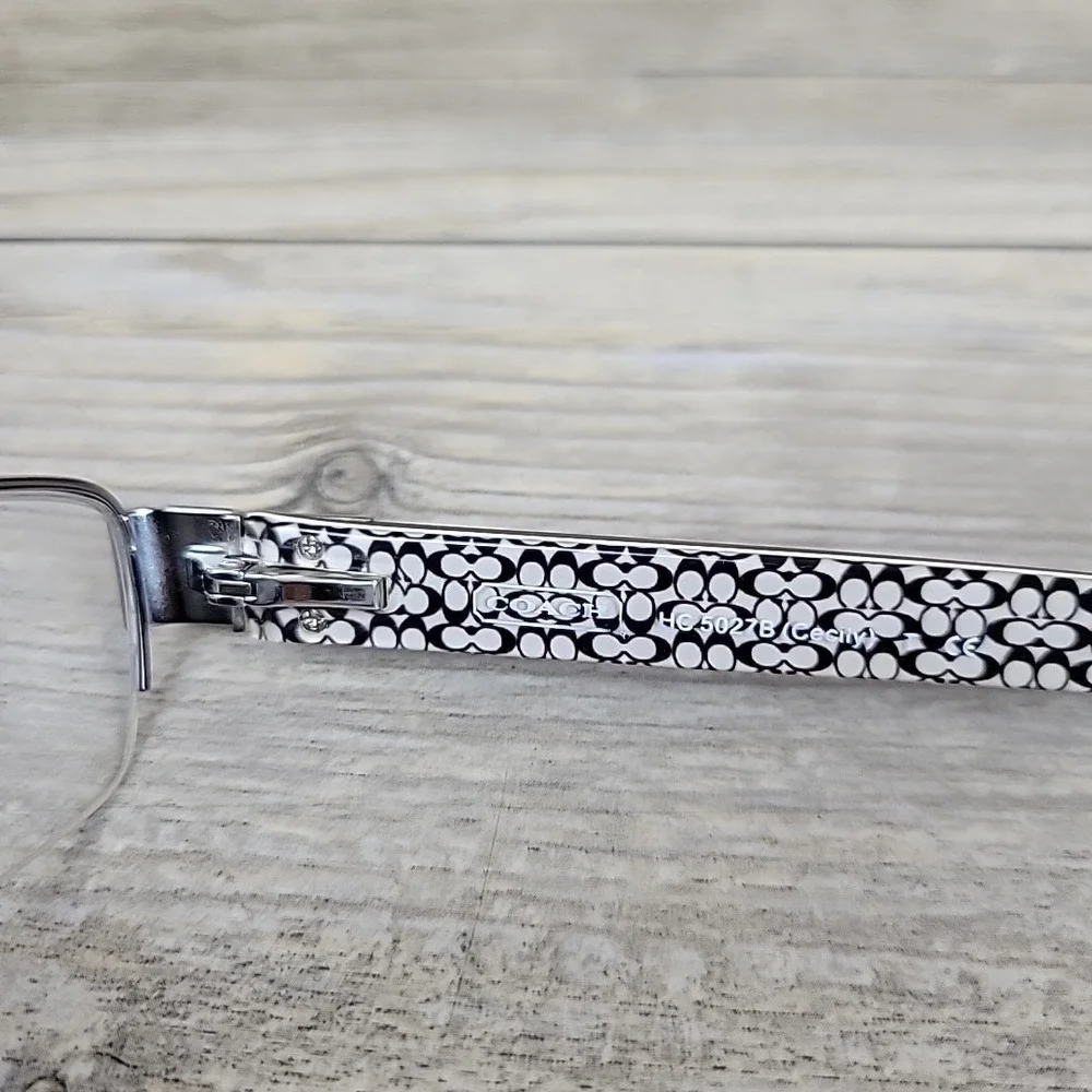 Coach HC 5027B Cecily 9081 Eyeglass Frames‎ Womens  50-17-135 Dark Silver Black